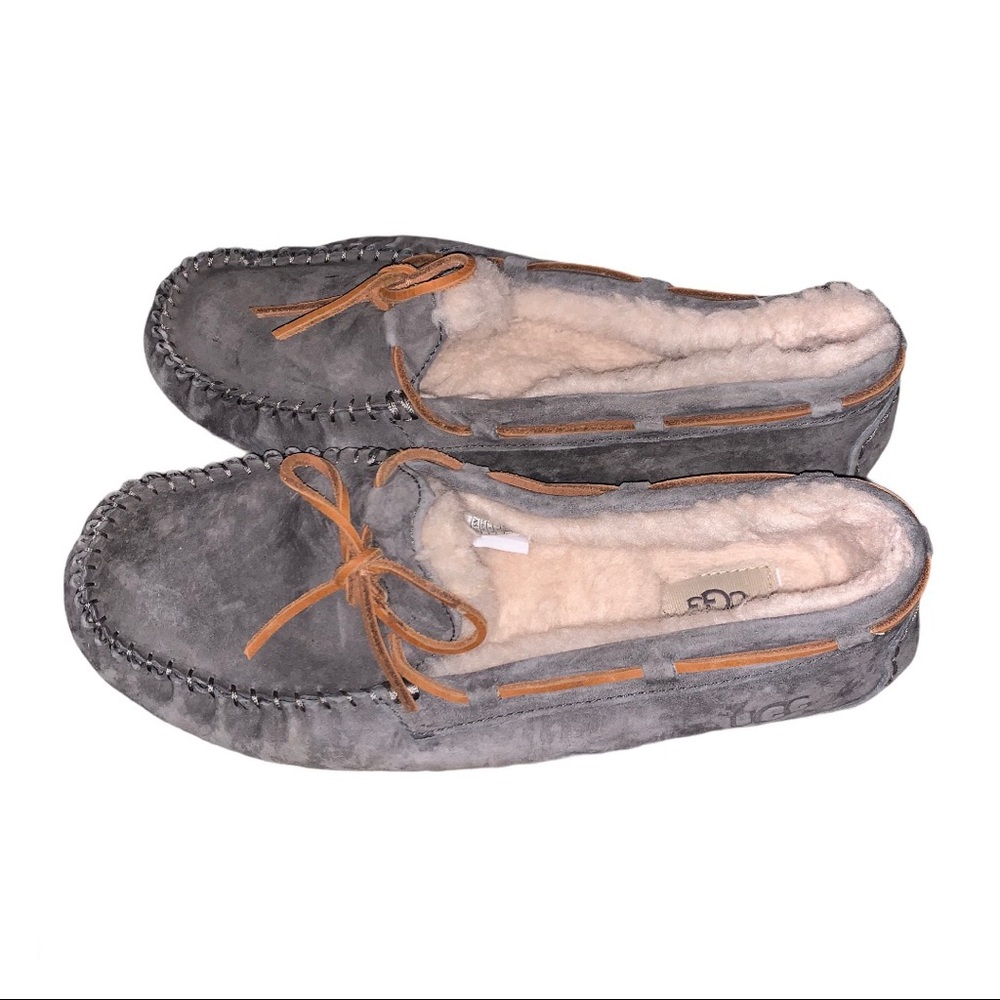 UGG Dakota Pewter Suede Moccasins 11 Slippers